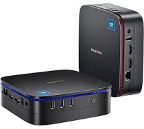 Blackview MP60 Mini PC Windows 11 Pro, mini dators ar 16 GB RAM 512 GB M.2 SSD / 2 TB paplašinājums, Intel N5095 galddators, spēļu dators 4K UHD Dual HDMI, Gigabit Ethernet, melns