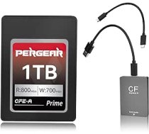 Pergear 1 TB CFexpress A tipa atmiņas karte, līdz 800 MB/s lasīšanas un 700 MB/s rakstīšanas ātrums Sony Alpha Sony FX kamerām, līdz 8K RAW video un fotoattēliem ANEB09MH9N7RVT