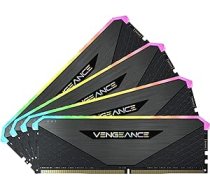 Corsair Vengeance RGB RT 32GB (4 x 8GB) DDR4 3600MHz C18 atmiņa (dinamisks RGB apgaismojums, optimizēts AMD 300/400/500 sērijai, Intel 300/400/500 sērijai) Melns