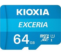 KIOXIA 128GB Exceria microSD atmiņas karte U1 Class 10 100MB/s Max lasīšanas ātrums, Full HD video ierakstīšana, zila