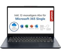 Lenovo IdeaPad Slim 1i klēpjdators | 14 collu Full HD displejs | Intel Celeron N4020 | 4 GB RAM | 128 GB SSD | Intel UHD Graphics 6000 | Win11 Sākums | QWERTZ | Zils | Ietver Microsoft 365 | 3 mēnešu prēmija