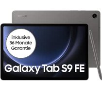 Samsung Galaxy Tab S9 FE Android planšetdators, 256 GB atmiņa, ar pildspalvu (S Pen), ilgs akumulatora darbības laiks, Simlock bez līguma, 5G, pelēks, iekļauta 12 mēnešu garantija [ekskluzīva Amazon] ANEB0CJ9P1SD3T