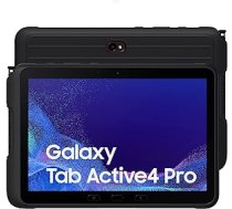 Samsung Galaxy Tab Active4 Pro WiFi Enterprise Edition, izturīgs 10,1 collas Android planšetdators, 64 GB, 7600 mAh akumulators, biznesa planšetdators, melns