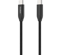 USB-C uzlādes un datu kabelis 1m - melns