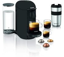 Krups YY2778FD Nespresso Vertuo kapsulu automāts espresso vai kafijas pagatavošanai, 40–410 ml, titāna melns paklājiņš ANEB07GC7D8P8T