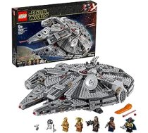 LEGO 75257 Star Wars Millennium Falcon kosmosa kuģa konstrukcijas komplekts ar Finn, Chewbacca, Lando Calrissian, Boolio, C-3PO, R2-D2 un DO, The Rise of Skywalkers kolekcija ANE55B09844PRPTT