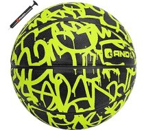 AND1 Fantom Rubber Basketball & Pump (Graffiti Series) — oficiālais izmērs 7 (29,5 collas) Streetball iekštelpu āra basketbola spēles ANEB08HPF1M5JT