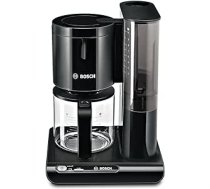 Bosch Filterkaffeemaschine Styline TKA8013, aromāta sensors, Aromaschutz-Glaskanne 1,25 L, für 10-15 Tassen, Abschaltautomatik, Entkalkungssystem, Tropfstopp, Filterträger schwenkbar, 1160 W, Schwarz