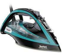 Tefal Steam Iron Ultimate Pure FV9844 | 3200 W | Micro-Calc filtrs | Durilium Airglide Autoclean Soleplate | Automātiskā izslēgšanās | ‎ ‎ 0,35 litri | 31,6 x 15,1 x 16,3 cm | Melns/Zils