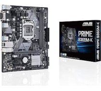 Asus Prime B365M-K spēļu mātesplates ligzda Intel LGA 1151 (mATX, DDR4, M.2, SATA 6Gbit/s, LED apgaismojums)