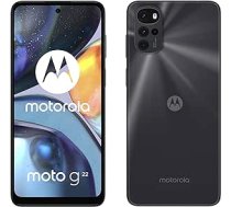 Motorola Moto G22 Dual SIM 64 GB ROM + 4 GB RAM (tikai GSM, bez CDMA) rūpnīcā atbloķēts 4G/LTE viedtālrunis (Cosmic Black) — starptautiskā versija ANEB09S118HFKT