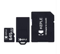 No Keple | MicroSD Class 10 64GB Micro SD atmiņas karte priekš Go Pro Gopro Hero 3, 4, 5, Session/Drift Stealth 2, Contour Roam 3 K2 Veho Muvi Npng Action Camera Cam Iphone | 64 GB SDXC UHS-I U1 (iekļauts USB un SD adapteris) ANEB07FKTKCPBT