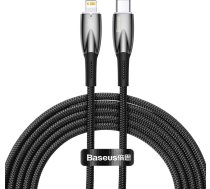 Kabelis ātrai iPhone USB-C uzlādei - Lightning 480Mb/s PD 20W 2m melns