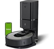 iRobot Roomba i7 ar pašizteces bāzi, robotu putekļu sūcējs WiFi, automātiska iztukšošana, piemērots tiem, kam ir mājdzīvnieki, uzglabā mājas planimetriju, programmējams