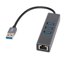 86-064# Tīkla karte usb-c rj45+3xusb kabelis k-06