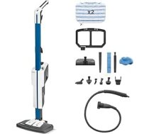 Polti Vaporetto SV620_Style tvaika mops ar iebūvētu roku tīrīšanas līdzekli, grīdas un paklāju tīrīšana, ar papildu tvaika funkciju, 15 piederumi, vertikāla stāvvieta, zila
