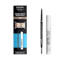 Nyx Professional Makeup Brow Essentials Micro Brow Pencil un Control Freak Clear Brow Gel Twin Set Shade: Taupe. ANE55B09BD8M5J6T