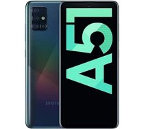 Samsung Galaxy A51 (16,4 cm (6,5 zolli) 128 GB iekšējais skaļrunis, 4 GB RAM, divas SIM kartes, Android, melna prizma) Deutsche Version (Generalüberholt) ANEB086JYZY5TT