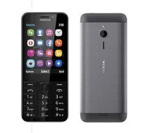 Nokia RM-1172 Dark Silver All Carriers Handy 230, 7,11 cm (2,8 Zoll) (Dual SIM, MP3 Player, microSD Kartenleser, 1200mAh Akku, Taschenlampe) grau, Standard ANE55B00NEKENP6T