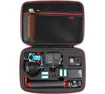 HSU soma priekš GoPro, pārnēsāšanas soma, kas saderīga ar Hero 12/11/10/9/8/7, Apeman, Crosstour aizsargmaciņš kamerai un piederumiem (sarkans, melns) ANEB09QFW3TBXT