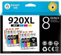 Smart Ink Compatible Druckerpatronen als Ersatz für HP 920 XL 920XL 8 Multipack (2 Schwarz 2 Cyan 2 Magenta 2 Gelb) ir saderīgs ar HP Officejet 6000 6500 6500A 7000 7500A Drucker