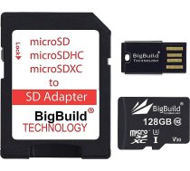 BigBuild tehnoloģija 128 GB īpaši ātra 100 MB/s U3 microSDXC atmiņas karte, kas saderīga ar Samsung Galaxy Tab S7/S7+/S7 FE, S8/S8+/S8 Ultra, View2 Tablet ANEB0BJTP82Y4T