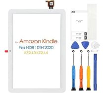 Skārienekrāns Amazon Kindle Fire HD 8 10. paaudzes ekrāna nomaiņai Kindle HD 8 10. paaudzei 2020 K72LL3 K72LL4 skārienjutīgajam sensora stiklam ar remonta komplektu (nav LCD displejs, balts)