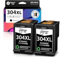 Smart Ink pārstrādātu tintes kasetņu nomaiņa priekš HP 304XL 304 XL (2 melnas) priekš HP Envy 5030 5000 5010 5020 5032 Deskjet 2630 2600 3700 2620 37220 3 7