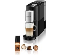 Krups XN8908 Nespresso Atelier kafijas kapsulu automāts | Piena putošanas sistēma tieši krūzē | Karstie un aukstie dzērieni | 1 litra ūdens tvertne | Ietver Nespresso stikla krūzīti un kapsulas, 19 bāru spiedienu, melna/sudraba. ANEB084XQGQTPT
