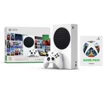 Xbox Series S 512 GB konsole + 3 mēnešu spēļu biļete RRS-00153