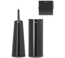 Brabantia Renew Collection tualetes suku komplekts, tērauds, matēts melns, viens izmērs