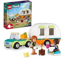 LEGO Friends brīvdienu kempinga brauciens 41726 Kemperu karavāna ar automašīnu rotaļlietu meitenēm un zēniem no 4 gadiem meža piedzīvojumu komplekts ar rudeni un Aliju