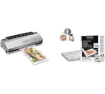 CASO VC 10 Vacuum Sealer (1340) 30 cm garas, metinātas šuves, dabiska uzglabāšana bez konservantiem Ietver 10 profesionālos maisiņus, Iekļauts papildu folijas maisiņš