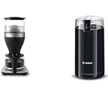 Philips pilināmā kafijas automāts — 1,25 litru ietilpība, līdz 15 tasītēm, vārīšana un brūvēšana, melns/sudrabs (HD5416/60) un Bosch sadzīves tehnika TSM6A013B kafijas dzirnaviņas, melna ANEB0CR9YVCY4T