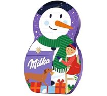 ‎Milka Milka Snow Mix Adventes kalendārs 1 x 236 g, Ziemassvētku kalendārs, ar Ziemassvētku šokolādi, šokolādes bumbiņām, ābolu pienu un balto šokolādi