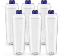 Ūdens filtra nomaiņa priekš DeLonghi DLSC002, kafijas filtra Ūdens filtra piederumi saderīgi ar De'Longhi ECAM, ESAM, ETAM, BCO, EC (6 gab.) ANEB0BXSDN57ZT