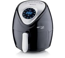 Ariete Airy Fryer Digital 4616, karstā gaisa cepeškrāsns 3,5 litri, 60 minūšu taimeris, LCD un skārienekrāns ar 7 gatavošanas līmeņiem, maksimālā temperatūra 200°C, 1300W, melns