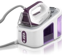 Braun CareStyle 3 Pro IS 3155 VI tvaika gludināšanas stacija — tvaika gludeklis ar FreeGlide 3D zoli, 2400 vati, sūkņa spiediens 6,5 bar, tvaika pastiprināšana 430 g/min, vertikāla tvaicēšana, 2 l ūdens tvertne, violeta