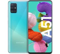 Samsung Galaxy A51 (16,4 cm (6,5 collas) 128 GB iekšējā atmiņa, 4 GB RAM, divas SIM kartes, Android, prizmas sasmalcināšana zilā krāsā) ANEB082WFVKL7T