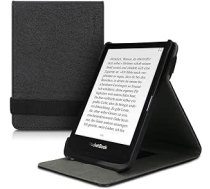 kwmobile aizsargmaciņš, kas saderīgs ar Pocketbook Touch Lux 4/Lux 5/Touch HD 3/Color (2020) — E-lasītāja futrālis ar cilpas statīvu — melns