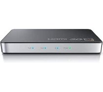 CSL HDMI sadalītāja slēdzis 4K UHD 2160p 4K 30Hz, Full HD 144 Hz, 1 in 2 Out, CEC, HDCP, 3D Ready, Deep Color 30 Bit 36 Bit 48 Bit, saderīgs ar Xbox PS4 PS3 BLU-Ray Player Apple HD TV Firestick
