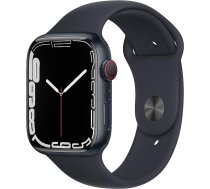 Apple Watch Series 7 (GPS + Cellular, 45 mm) – Mitternachts-Aluminiumgehäuse mit Mitternachts-Sportarmband (Generalüberholt)