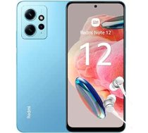 Xiaomi Redmi Note 12 viedtālrunis ar austiņām, 4 + 128 GB, mobilais tālrunis bez līguma, 6,67 collu FHD+ AMOLED DotDisplay, 5000 mAh, 50 MP kamera, 33 W ātra uzlāde, divas SIM kartes, leduszils (DE)