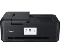 Canon PIXMA TS9550 printera krāsu tintes daudzfunkciju ierīce A4 A3 (printeris A3, skeneris, kopētājs, 5 atsevišķas tintes, WLAN, LAN, drukas lietotne, 2 papīra padevēji, abpusējā drukāšana) melns ANEB07GJFF168T