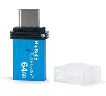 BigBuild Technology 64GB Blue Dual Drive Type C OTG USB Memory Stick savietojams ar Amazon Fire HD 10, Amazon Fire HD 10 Plus planšetdatoru ANEB09C3QLHNXT