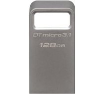 Kingston DataTraveler Micro USB Stick 128GB 200MB/s Metāla USB 3.2 Gen 1 — DTMC3G2/128GB, sudraba ANEB0B1W3TW59T