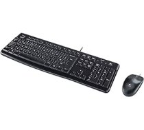 Logitech MK120 Vadu tastatūras peles komplekts, optiskā pele, USB ports, dators/klēpjdators, US QWERTY izkārtojums - melns ANEB007C0YQLAT
