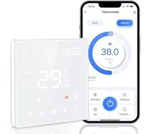 AVATTO termostats elektriskajai grīdas apsildei, viedais WiFi termostats programmējams istabas termostats, kas saderīgs ar Alexa, Google Home, balss vadība un Smart Life App tālvadības pults, 2,4 GHz WLAN ANEB0C772MPR9T