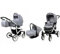 BabyLux® Bambimo 3-in-1 ratiņu komplekts - Largo - iesk. Bērnu ratiņi, bagiju sporta sēdeklis, autosēdeklītis - autosēdeklītis - ratu komplekts - kombinēti rati ar pārģērbšanās somu, lietus pārsegu utt.