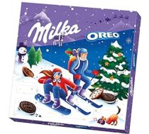 Milka & OREO Adventes kalendārs 1 x 284 g I Adventes kalendārs ar šokolādi un OREO cepumiem I Ziemassvētku kalendārs I Šokolādes Adventes kalendārs I ar Milka Šokolādes saldumiem Alpu piens un OREO